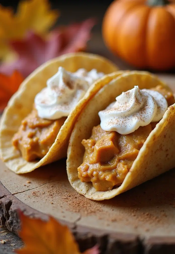 25 Taco Dessert Ideas and Easy Sweet Recipes to Try 36 25 Taco Dessert Ideas and Easy Sweet Recipes to Try - 6. Pumpkin Spice Dessert Tacos
