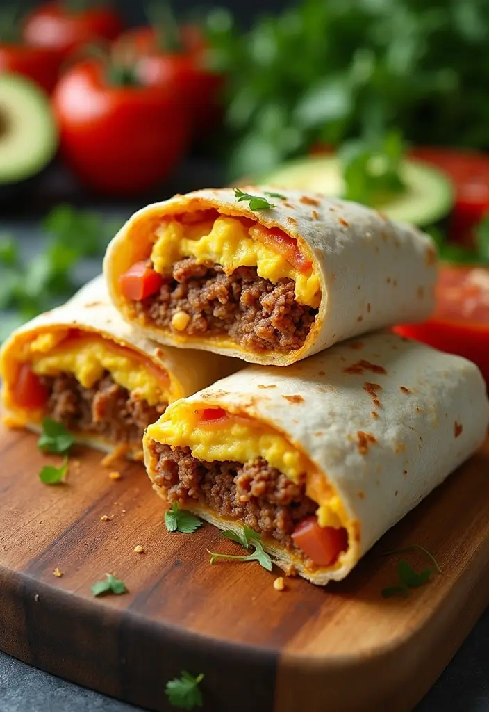 25 Taco Meat Breakfast Recipes for a Savory Start 6 25 Taco Meat Breakfast Recipes for a Savory Start - 2. Taco Meat Breakfast Burrito