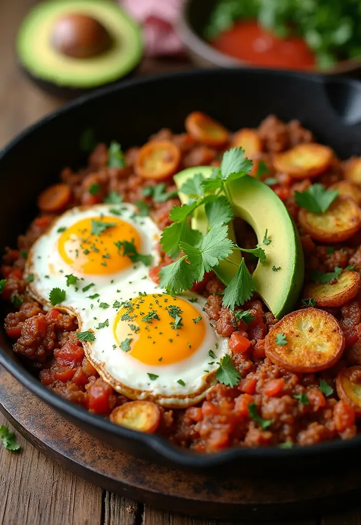25 Taco Meat Breakfast Recipes for a Savory Start 46 25 Taco Meat Breakfast Recipes for a Savory Start - 8. Spicy Taco Meat Breakfast Skillet