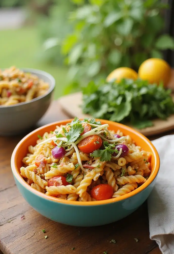 25 Taco Pasta Salad Recipes for Fresh Summer Meals 146 25 Taco Pasta Salad Recipes for Fresh Summer Meals - 22. Taco Pasta Salad with Asian Slaw