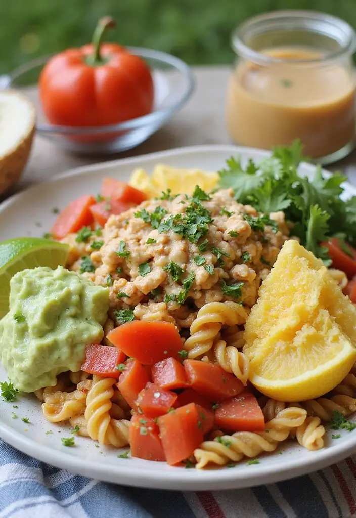 25 Taco Pasta Salad Recipes for Fresh Summer Meals 151 25 Taco Pasta Salad Recipes for Fresh Summer Meals - 23. Taco Pasta Salad with Peanut Lime Dressing