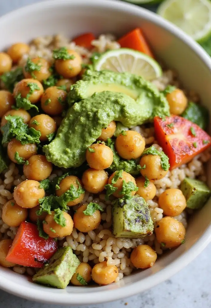 25 Vegan Taco Bowl Recipes That Are Colorful and Satisfying 84 25 Vegan Taco Bowl Recipes That Are Colorful and Satisfying - 14. Pesto Chickpea Taco Bowl