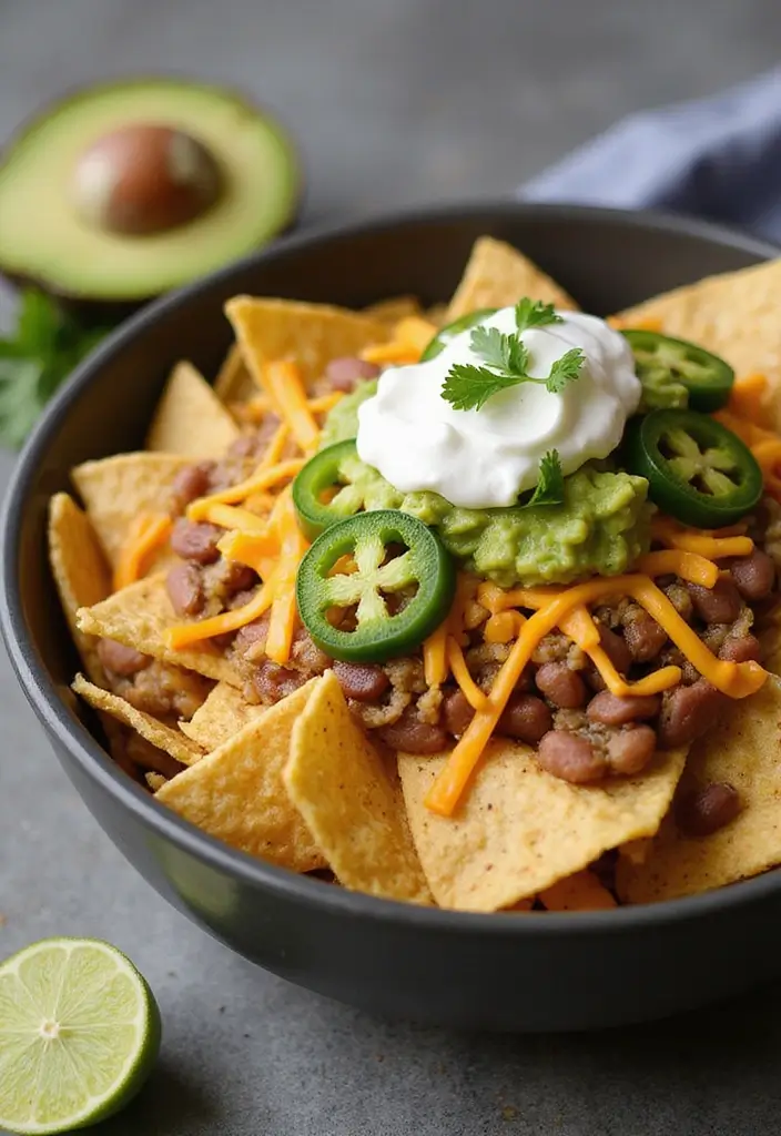 25 Vegan Taco Bowl Recipes That Are Colorful and Satisfying 91 25 Vegan Taco Bowl Recipes That Are Colorful and Satisfying - 15. Vegan Nacho Taco Bowl