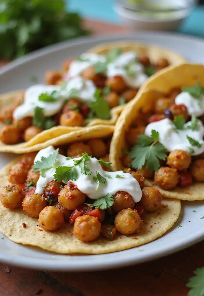 25 Vegetarian Taco Meat Recipes That Taste Amazing 60 25 Vegetarian Taco Meat Recipes That Taste Amazing - 10. Moroccan-Spiced Chickpea Tacos