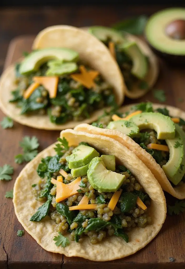 25 Vegetarian Taco Meat Recipes That Taste Amazing 93 25 Vegetarian Taco Meat Recipes That Taste Amazing - 15. Green Lentil and Spinach Tacos