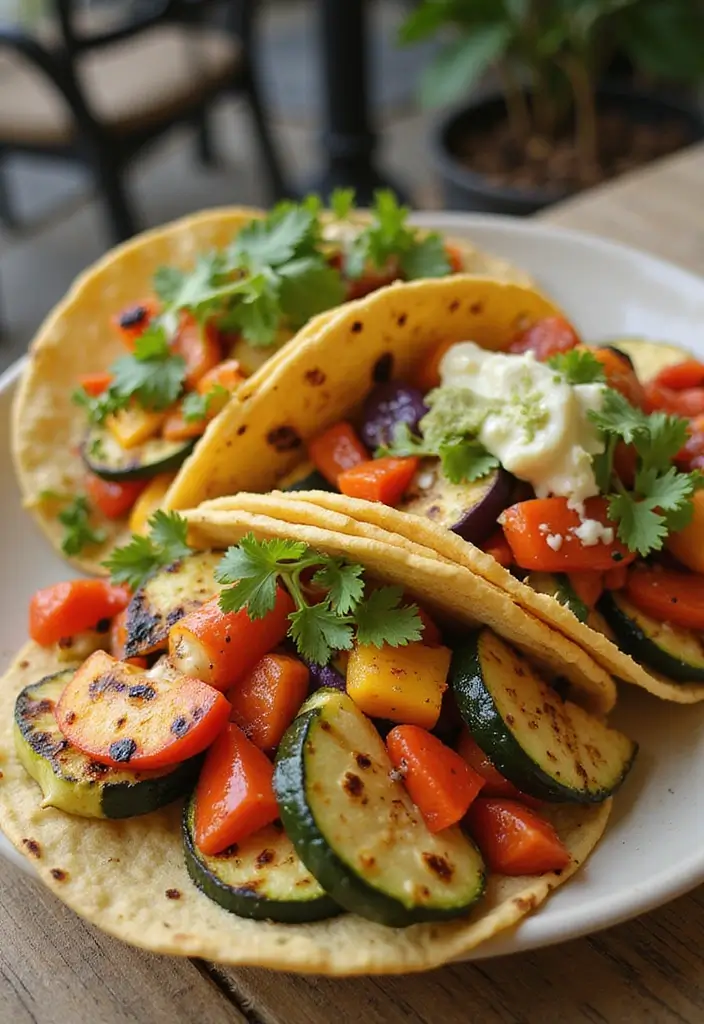 25 Vegetarian Taco Meat Recipes That Taste Amazing 114 25 Vegetarian Taco Meat Recipes That Taste Amazing - 18. Grilled Vegetable Tacos