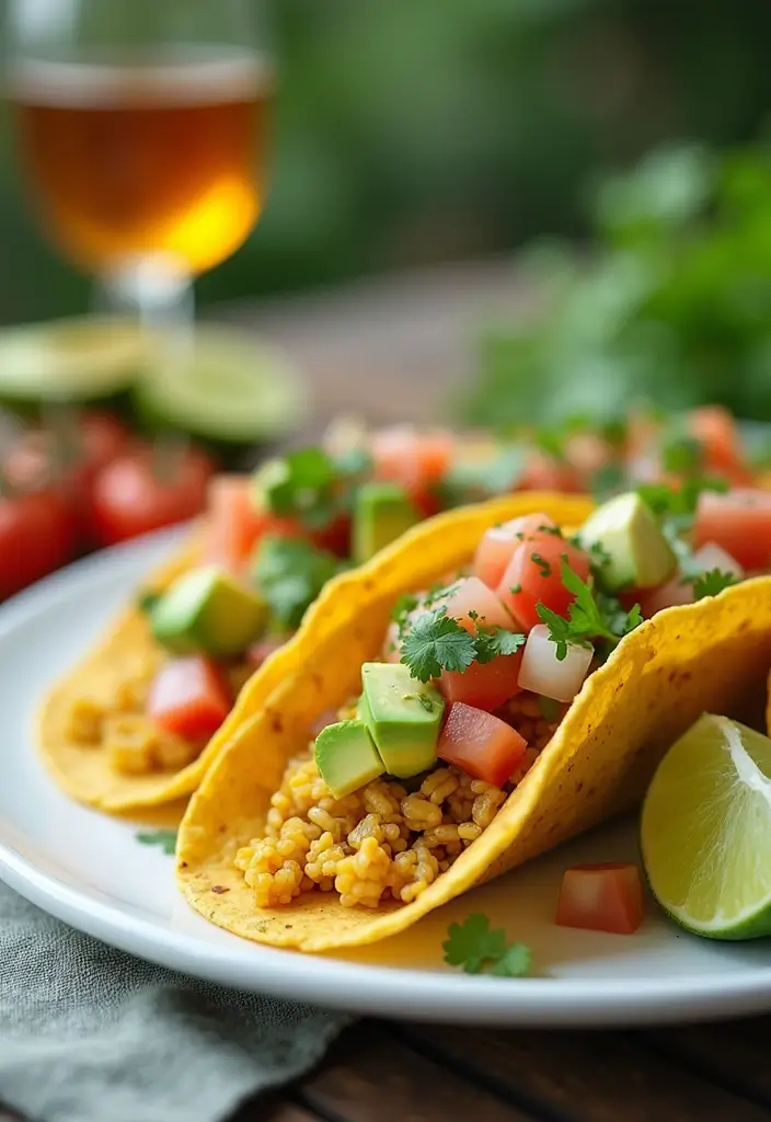 25 Vegetarian Taco Meat Recipes That Taste Amazing 128 25 Vegetarian Taco Meat Recipes That Taste Amazing - 20. Cilantro Lime Rice Tacos