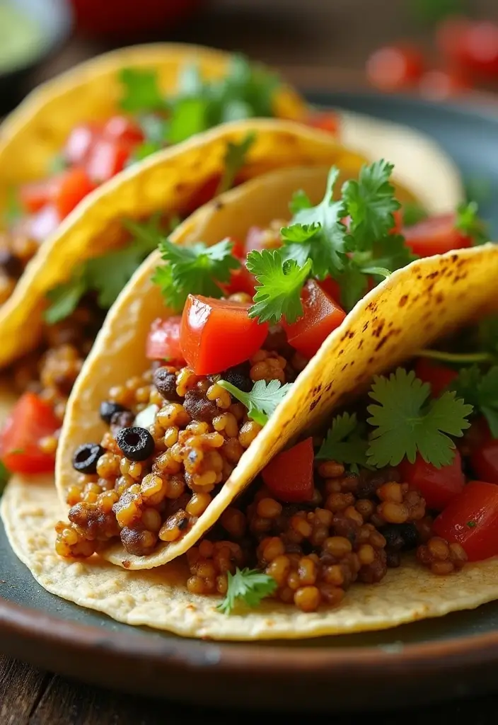 25 Vegetarian Taco Meat Recipes That Taste Amazing 156 25 Vegetarian Taco Meat Recipes That Taste Amazing - 24. Lentil and Rice Tacos
