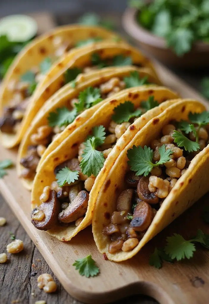 25 Vegetarian Taco Meat Recipes That Taste Amazing 22 25 Vegetarian Taco Meat Recipes That Taste Amazing - 4. Walnut and Mushroom Taco Filling