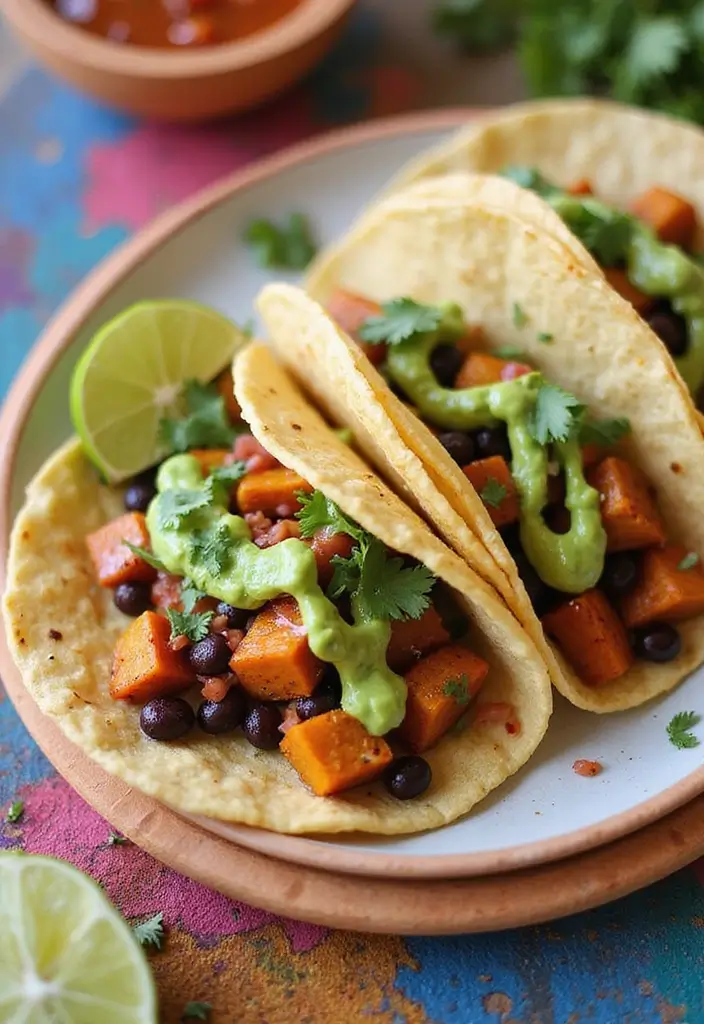 25 Vegetarian Taco Meat Recipes That Taste Amazing 29 25 Vegetarian Taco Meat Recipes That Taste Amazing - 5. Sweet Potato and Black Bean Tacos