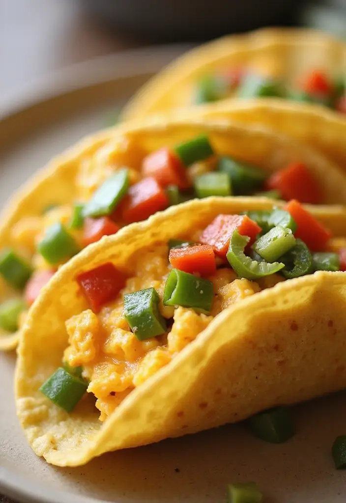 26 Recipes with Taco Shells for Any Meal 1 26 Recipes with Taco Shells for Any Meal - 1. Breakfast Taco Shells with Scrambled Eggs