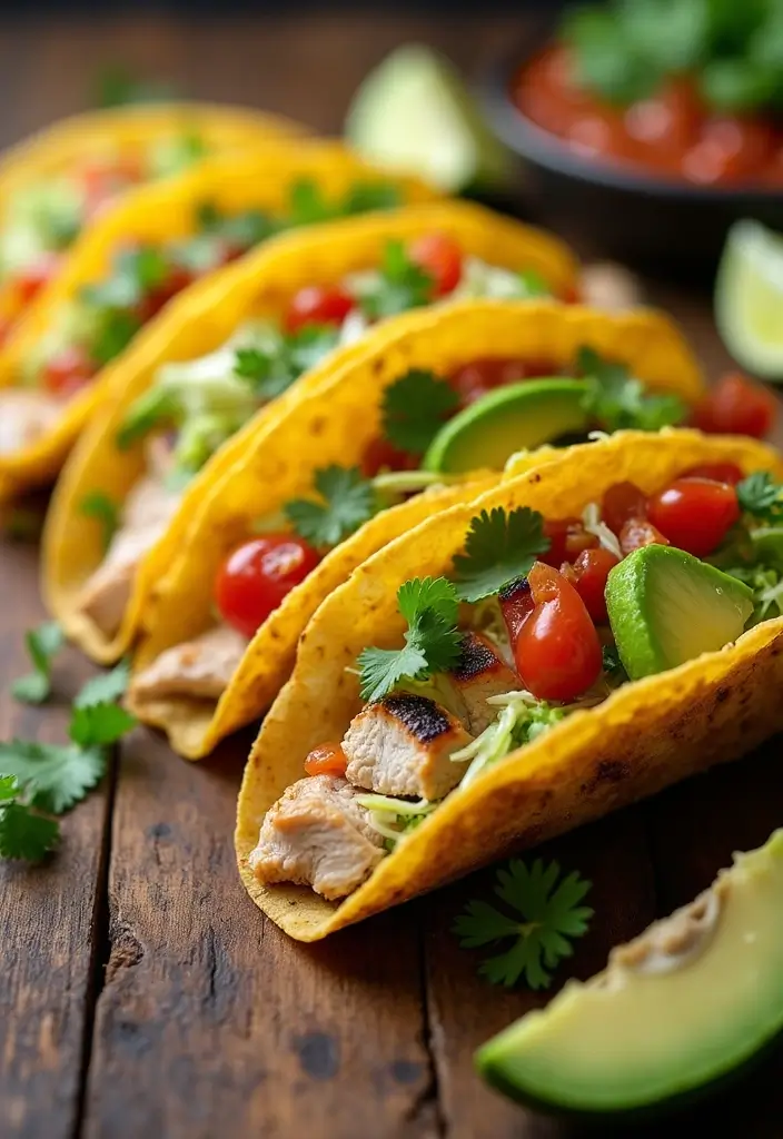 26 Recipes with Taco Shells for Any Meal 8 26 Recipes with Taco Shells for Any Meal - 2. Taco Shells with Grilled Chicken and Avocado