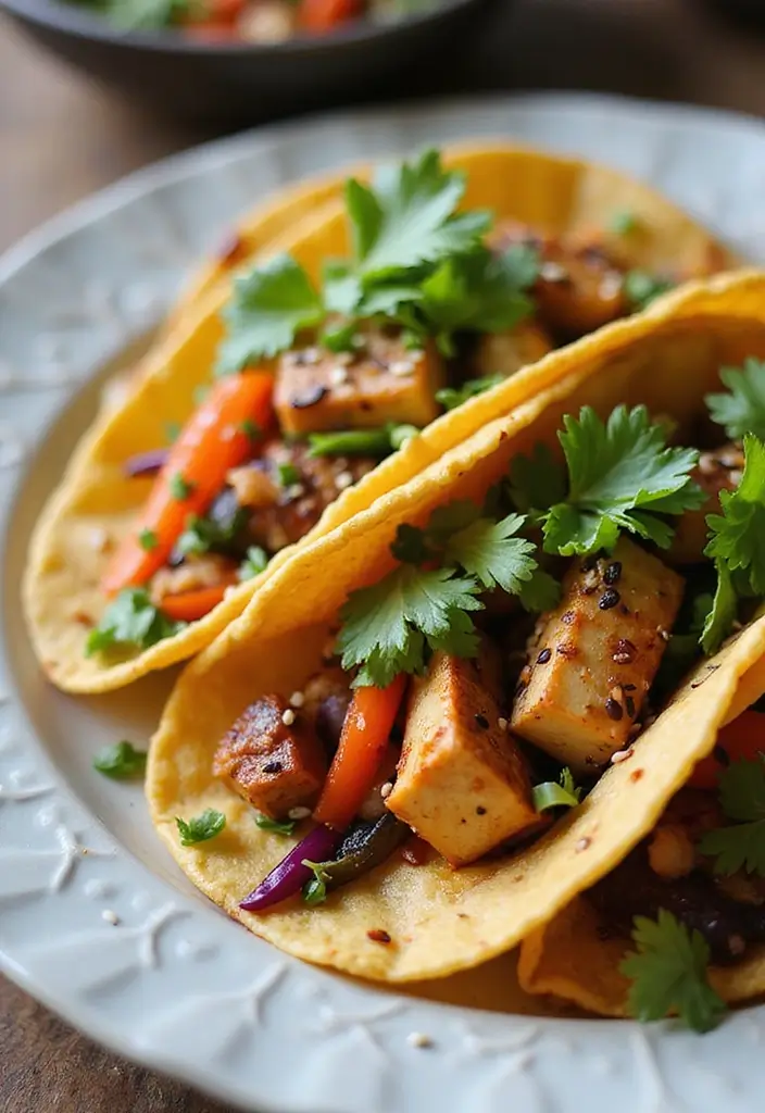 26 Recipes with Taco Shells for Any Meal 163 26 Recipes with Taco Shells for Any Meal - 25. Taco Shells with Miso Tofu and Vegetables