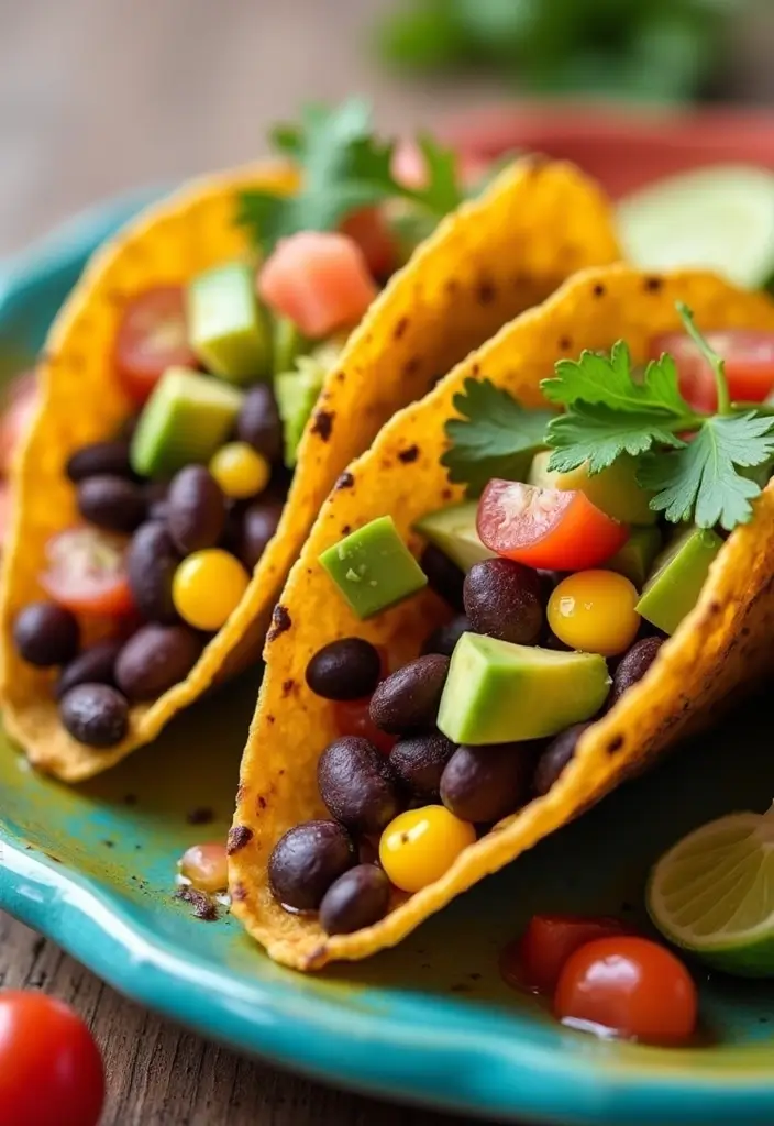 26 Recipes with Taco Shells for Any Meal 15 26 Recipes with Taco Shells for Any Meal - 3. Veggie Taco Shells with Black Beans and Corn