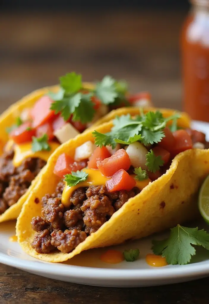 26 Recipes with Taco Shells for Any Meal 23 26 Recipes with Taco Shells for Any Meal - 5. Taco Shells with Spicy Beef and Cheese