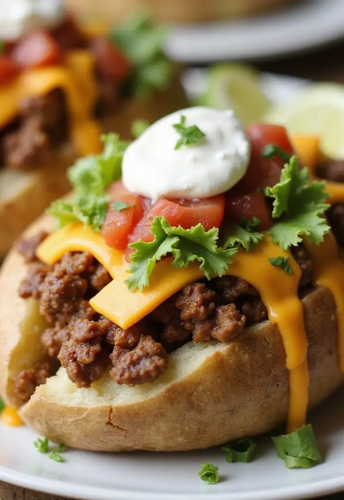 26 Taco Baked Potato Recipes with a Fun Twist - 1. Classic Taco Baked Potato