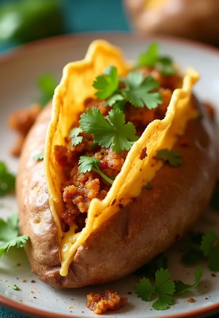26 Taco Baked Potato Recipes with a Fun Twist - 14. Taco Quesadilla Baked Potato