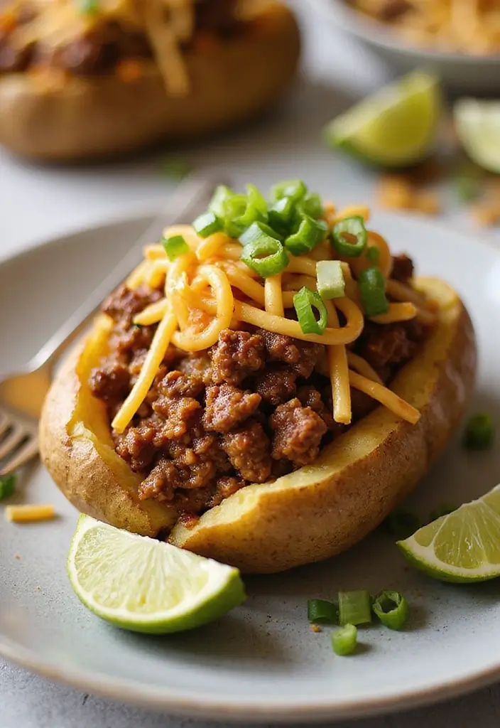 26 Taco Baked Potato Recipes with a Fun Twist - 18. Taco Ramen Baked Potato