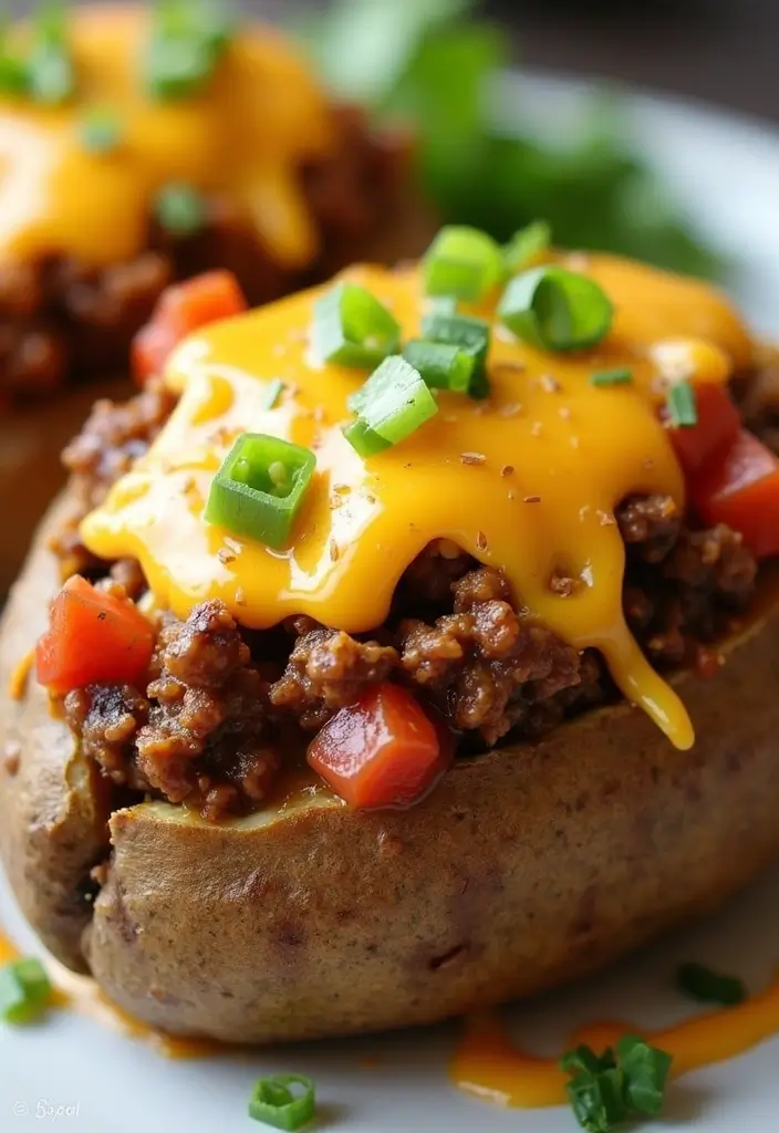 26 Taco Baked Potato Recipes with a Fun Twist - 19. Taco Shepherd's Pie Baked Potato