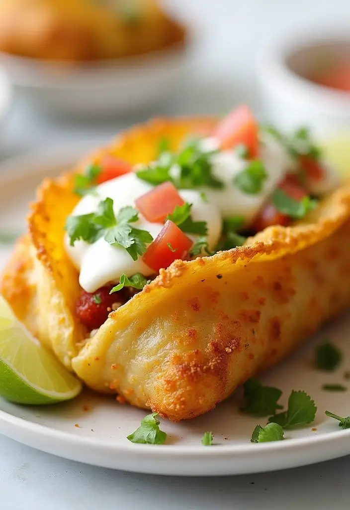 26 Taco Baked Potato Recipes with a Fun Twist - 24. Taco Egg Roll Baked Potato