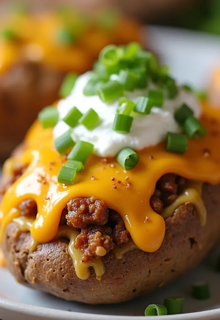 26 Taco Baked Potato Recipes with a Fun Twist - 5. Cheesy Taco Baked Potato