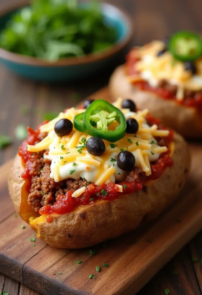 26 Taco Baked Potato Recipes with a Fun Twist - 9. Taco Pizza Baked Potato