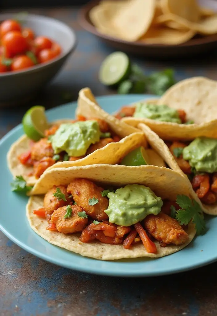26 Taco Tuesday Recipes and Sides for the Ultimate Feast 105 26 Taco Tuesday Recipes and Sides for the Ultimate Feast - 17. Chicken Fajita Tacos with Avocado Cream