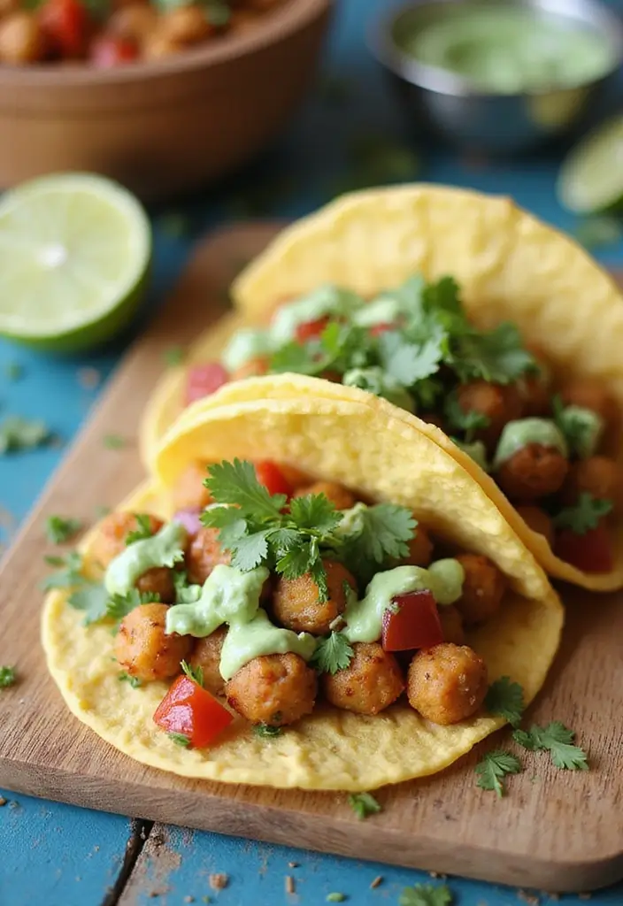 26 Taco Tuesday Recipes and Sides for the Ultimate Feast 112 26 Taco Tuesday Recipes and Sides for the Ultimate Feast - 18. Chickpea Tacos with Cilantro Lime Dressing