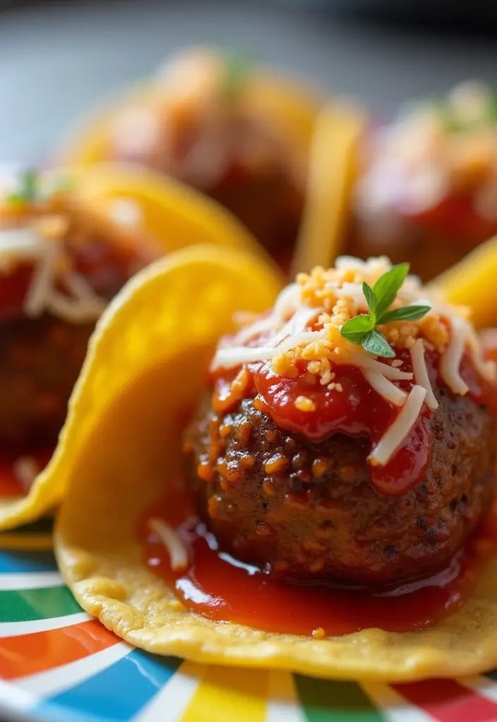 26 Taco Tuesday Recipes and Sides for the Ultimate Feast 154 26 Taco Tuesday Recipes and Sides for the Ultimate Feast - 24. Meatball Tacos with Marinara Sauce