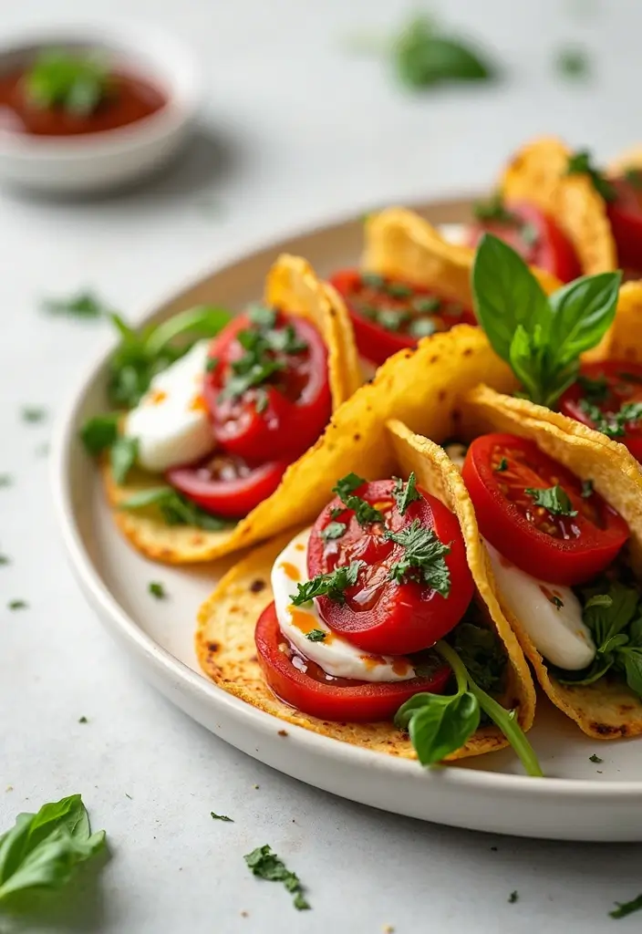 26 Taco Tuesday Recipes and Sides for the Ultimate Feast 168 26 Taco Tuesday Recipes and Sides for the Ultimate Feast - 26. Tomato and Mozzarella Caprese Tacos