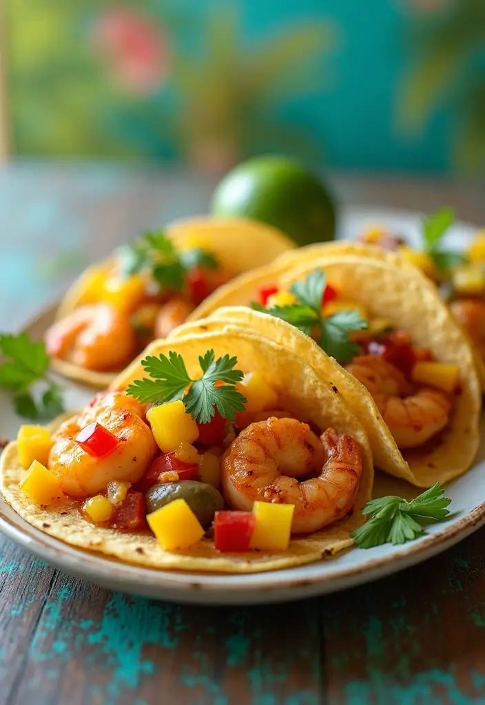 26 Taco Tuesday Recipes and Sides for the Ultimate Feast 13 26 Taco Tuesday Recipes and Sides for the Ultimate Feast - 3. Spicy Shrimp Tacos with Mango Salsa