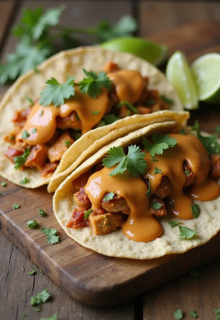 26 Taco Tuesday Recipes and Sides for the Ultimate Feast 51 26 Taco Tuesday Recipes and Sides for the Ultimate Feast - 9. Thai Chicken Tacos with Peanut Sauce
