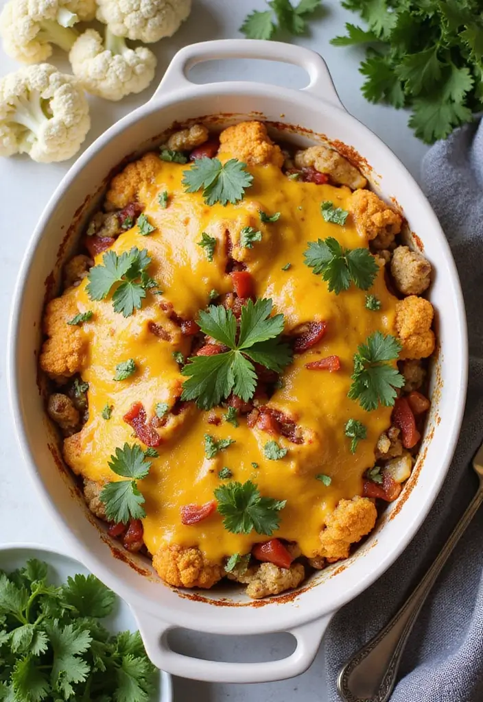 27 All Recipes Taco Bake Casserole Ideas for Weeknights 60 27 All Recipes Taco Bake Casserole Ideas for Weeknights - 10. Cauliflower Taco Bake