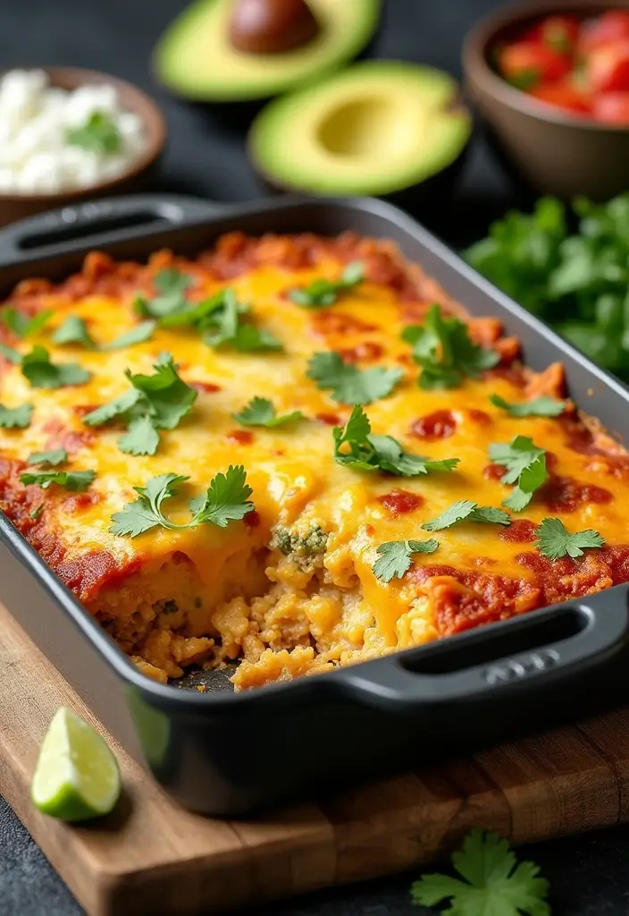 27 All Recipes Taco Bake Casserole Ideas for Weeknights 15 27 All Recipes Taco Bake Casserole Ideas for Weeknights - 3. Creamy Avocado Taco Casserole
