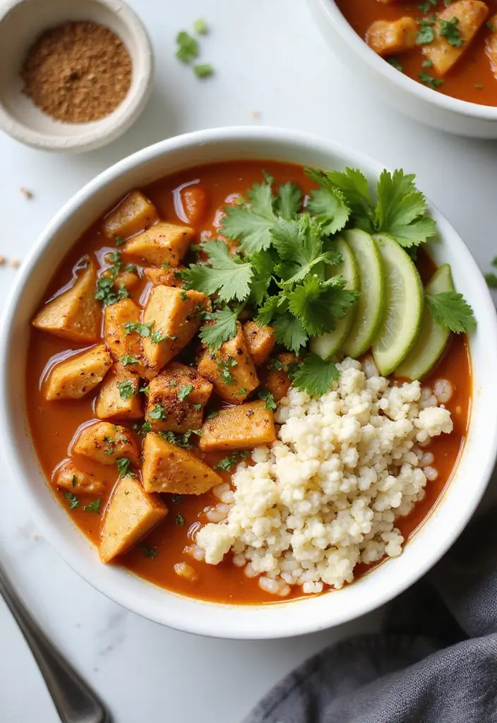 27 Chicken Taco Soup Recipes for Warm Hearty Bowls 76 27 Chicken Taco Soup Recipes for Warm Hearty Bowls - 12. Chicken Taco Soup with Cauliflower Rice