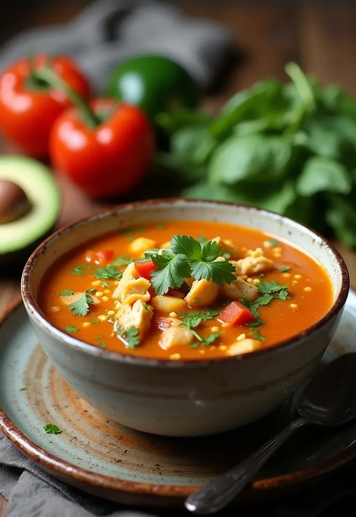 27 Chicken Taco Soup Recipes for Warm Hearty Bowls 116 27 Chicken Taco Soup Recipes for Warm Hearty Bowls - 18. Chicken Taco Soup with Spinach