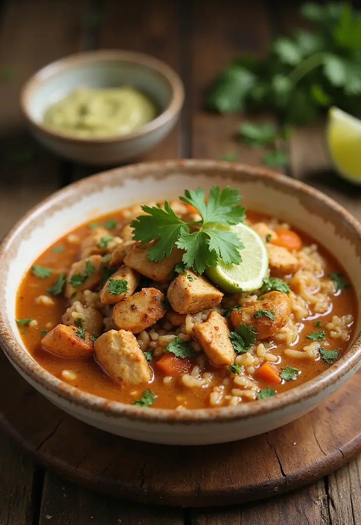 27 Chicken Taco Soup Recipes for Warm Hearty Bowls 140 27 Chicken Taco Soup Recipes for Warm Hearty Bowls - 22. Chicken Taco Soup with Cilantro Lime Rice