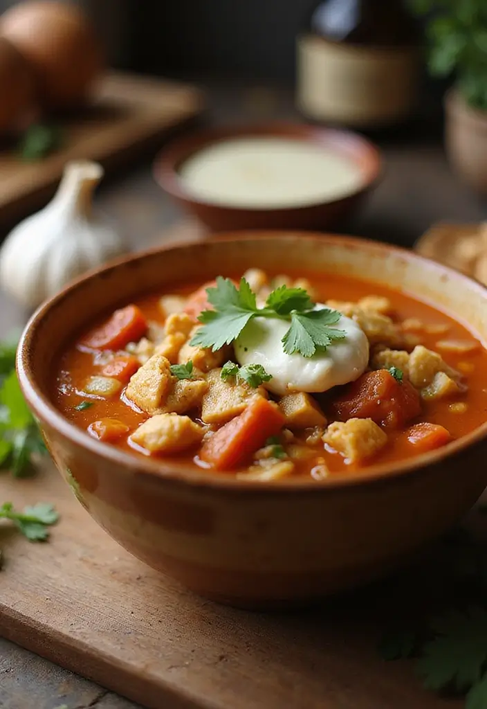 27 Chicken Taco Soup Recipes for Warm Hearty Bowls 152 27 Chicken Taco Soup Recipes for Warm Hearty Bowls - 24. Chicken Taco Soup with Garlic and Onions