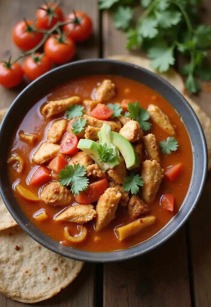 27 Chicken Taco Soup Recipes for Warm Hearty Bowls 173 27 Chicken Taco Soup Recipes for Warm Hearty Bowls - 27. Chicken Taco Soup with Tomatoes and Peppers