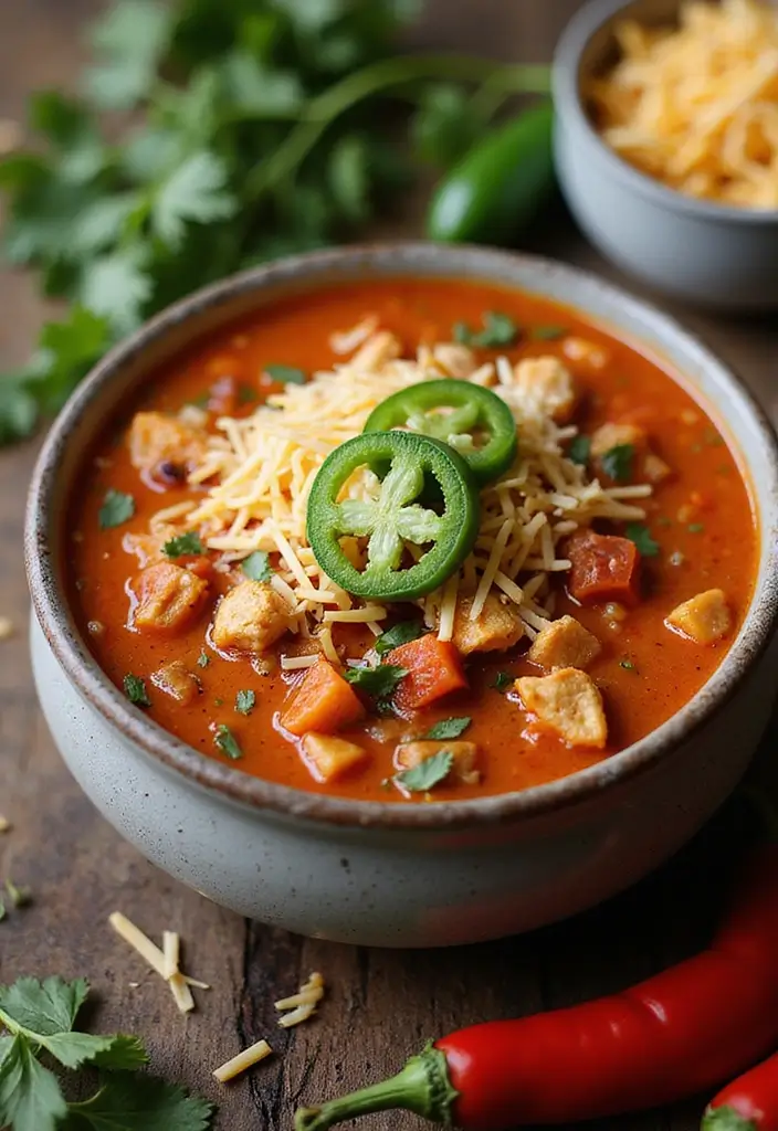 27 Chicken Taco Soup Recipes for Warm Hearty Bowls 20 27 Chicken Taco Soup Recipes for Warm Hearty Bowls - 4. Spicy Chicken Taco Soup
