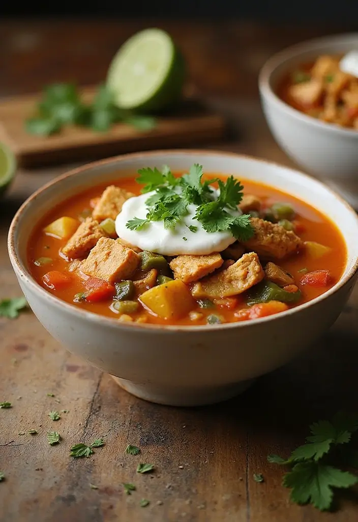 27 Chicken Taco Soup Recipes for Warm Hearty Bowls 48 27 Chicken Taco Soup Recipes for Warm Hearty Bowls - 8. Hearty Chicken Taco Soup with Veggies