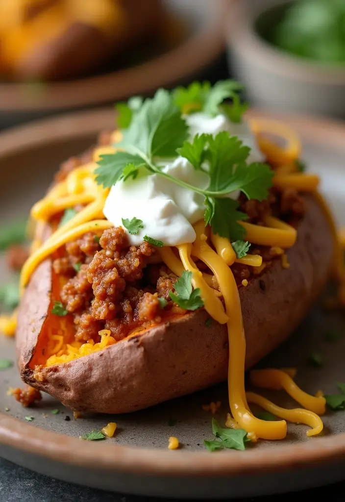 27 Easy Dinner Recipes with Taco Meat for Busy Nights 1 27 Easy Dinner Recipes with Taco Meat for Busy Nights - 1. Taco Meat Loaded Sweet Potatoes