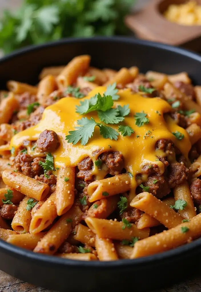 27 Easy Dinner Recipes with Taco Meat for Busy Nights 8 27 Easy Dinner Recipes with Taco Meat for Busy Nights - 2. One-Pot Taco Pasta