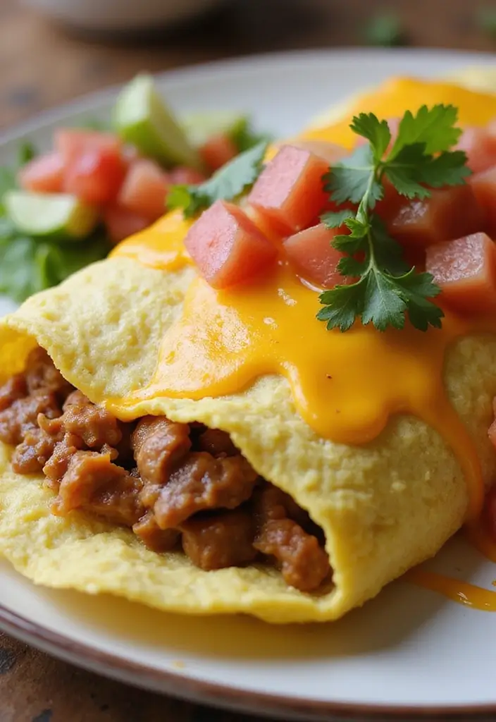 27 Easy Dinner Recipes with Taco Meat for Busy Nights 158 27 Easy Dinner Recipes with Taco Meat for Busy Nights - 24. Taco Meat Omelette