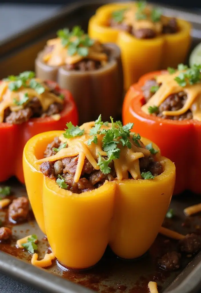 27 Easy Dinner Recipes with Taco Meat for Busy Nights 15 27 Easy Dinner Recipes with Taco Meat for Busy Nights - 3. Taco Meat Stuffed Bell Peppers