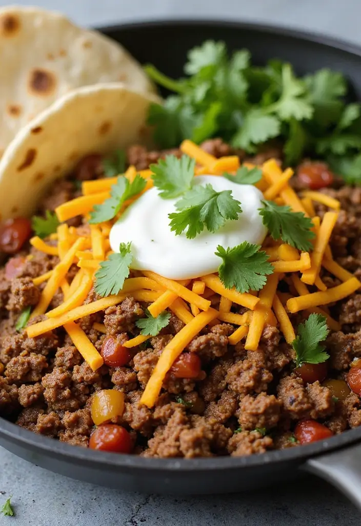27 Ground Beef Taco Skillet Recipes for One-Pan Meals 1 27 Ground Beef Taco Skillet Recipes for One-Pan Meals - 1. Classic Ground Beef Taco Skillet