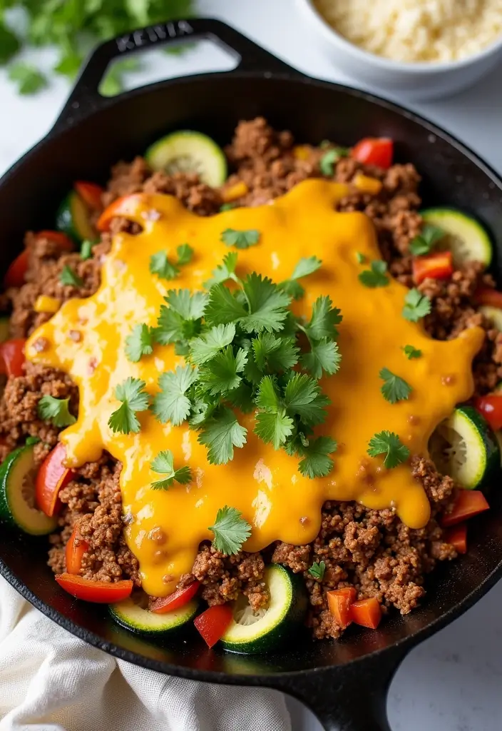 27 Ground Beef Taco Skillet Recipes for One-Pan Meals 92 27 Ground Beef Taco Skillet Recipes for One-Pan Meals - 14. Keto Taco Skillet