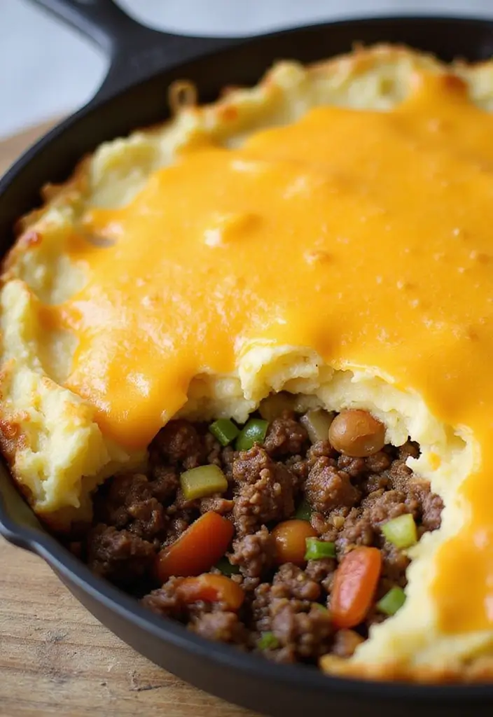 27 Ground Beef Taco Skillet Recipes for One-Pan Meals 106 27 Ground Beef Taco Skillet Recipes for One-Pan Meals - 16. Taco Shepherd's Pie Skillet