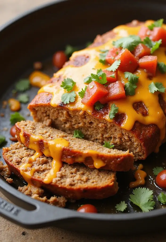 27 Ground Beef Taco Skillet Recipes for One-Pan Meals 132 27 Ground Beef Taco Skillet Recipes for One-Pan Meals - 20. Taco Meatloaf Skillet