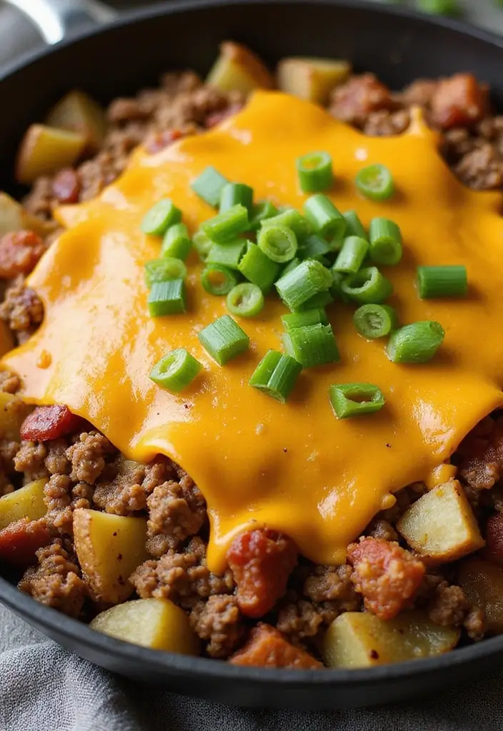 27 Ground Beef Taco Skillet Recipes for One-Pan Meals 167 27 Ground Beef Taco Skillet Recipes for One-Pan Meals - 25. Taco Potato Skillet